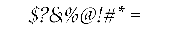 Canto Pen Regular Italic Font OTHER CHARS