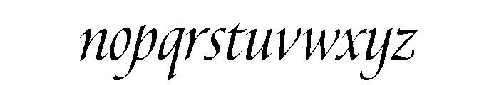 Canto Pen Regular Italic Font LOWERCASE