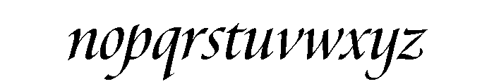 Canto Pen Semi Bold Italic Font LOWERCASE