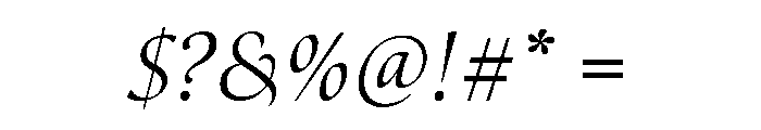 Canto Regular Italic Font OTHER CHARS