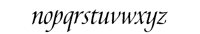 Canto Regular Italic Font LOWERCASE