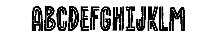 Canvas Inline Heavy Font UPPERCASE