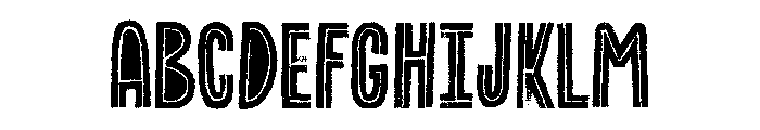 Canvas Lo Res Inline Heavy Fill Font UPPERCASE