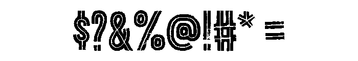 Canvas Lo Res Inline Heavy Font OTHER CHARS