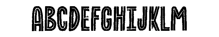 Canvas Lo Res Inline Heavy Font UPPERCASE
