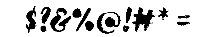Canvas Script Heavy Fill Font OTHER CHARS