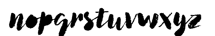 Canvas Script Heavy Fill Font LOWERCASE