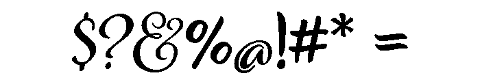 Caprizant Bold Font OTHER CHARS