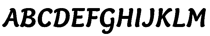 Capucine Bold Italic Font UPPERCASE