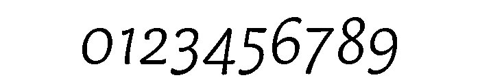 Capucine Light Italic Font OTHER CHARS