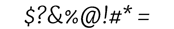 Capucine Light Italic Font OTHER CHARS