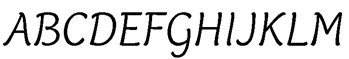 Capucine Light Italic Font UPPERCASE