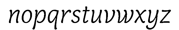 Capucine Light Italic Font LOWERCASE