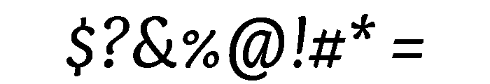 Capucine Regular Italic Font OTHER CHARS