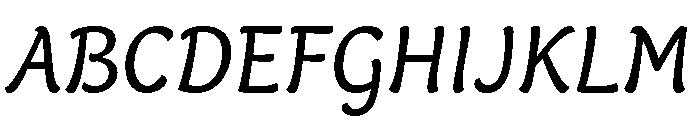 Capucine Regular Italic Font UPPERCASE