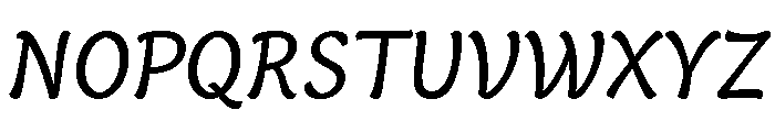 Capucine Regular Italic Font UPPERCASE