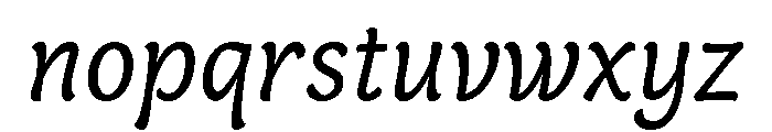 Capucine Regular Italic Font LOWERCASE
