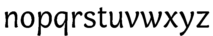 Capucine Regular Font LOWERCASE