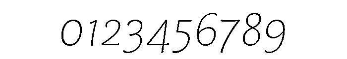 Capucine Thin Italic Font OTHER CHARS