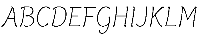 Capucine Thin Italic Font UPPERCASE
