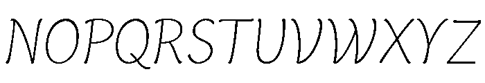 Capucine Thin Italic Font UPPERCASE