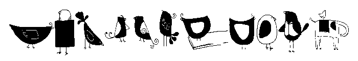 Card O Mat BuddyBirds Font OTHER CHARS