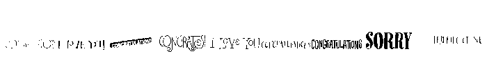 Card O Mat Messages Font OTHER CHARS