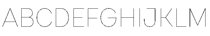 Cardium Narrow Hairline Font UPPERCASE