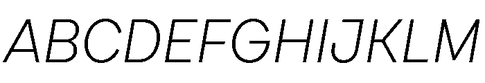 Cardium Narrow Light Italic Font UPPERCASE