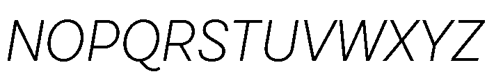 Cardium Narrow Light Italic Font UPPERCASE