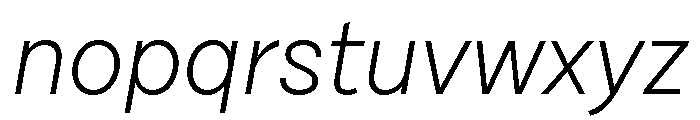 Cardium Narrow Light Italic Font LOWERCASE