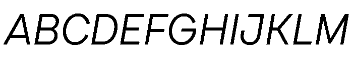 Cardium Narrow Regular Italic Font UPPERCASE