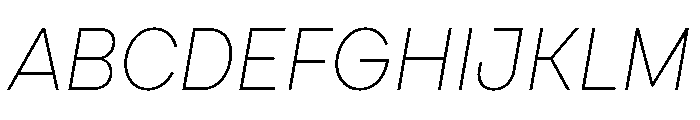 Cardium Narrow Thin Italic Font UPPERCASE