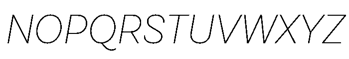 Cardium Narrow Thin Italic Font UPPERCASE