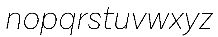 Cardium Narrow Thin Italic Font LOWERCASE