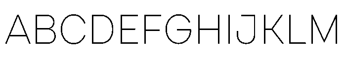 Cardium Narrow Thin Font UPPERCASE