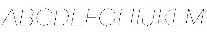 Cardium Normal Hairline Italic Font UPPERCASE