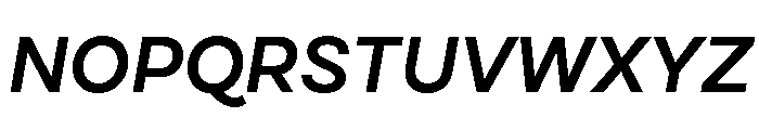 Cardium Normal Semi Bold Italic Font UPPERCASE