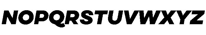 Cardium Wide Black Italic Font UPPERCASE