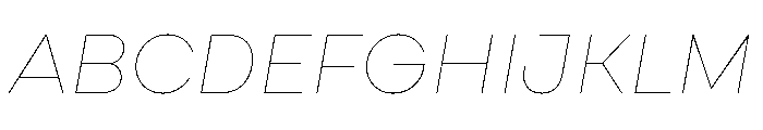 Cardium Wide Hairline Italic Font UPPERCASE