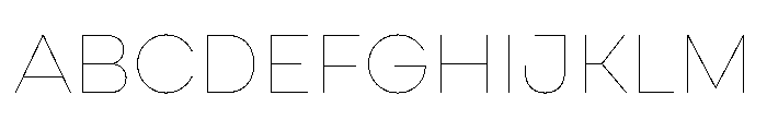 Cardium Wide Hairline Font UPPERCASE
