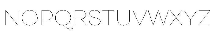 Cardium Wide Hairline Font UPPERCASE