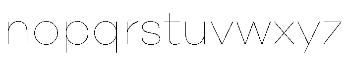 Cardium Wide Hairline Font LOWERCASE