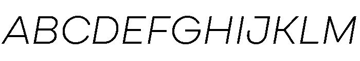 Cardium Wide Light Italic Font UPPERCASE