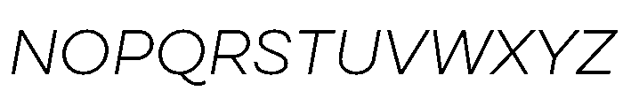 Cardium Wide Light Italic Font UPPERCASE