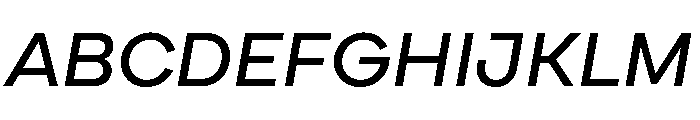 Cardium Wide Medium Italic Font UPPERCASE