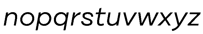 Cardium Wide Regular Italic Font LOWERCASE