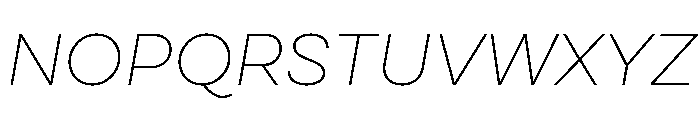 Cardium Wide Thin Italic Font UPPERCASE