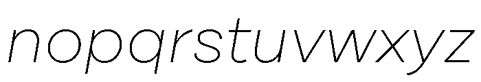 Cardium Wide Thin Italic Font LOWERCASE