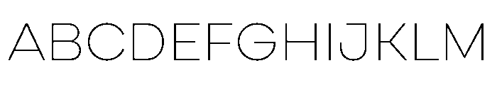 Cardium Wide Thin Font UPPERCASE